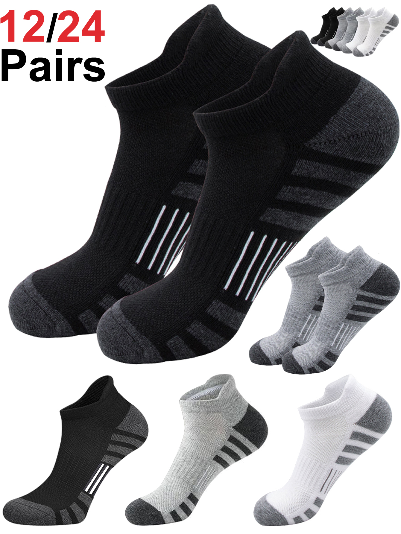 Athletic Sock Cushion - Cushioned Breathable Ankle Athletic Running Socks