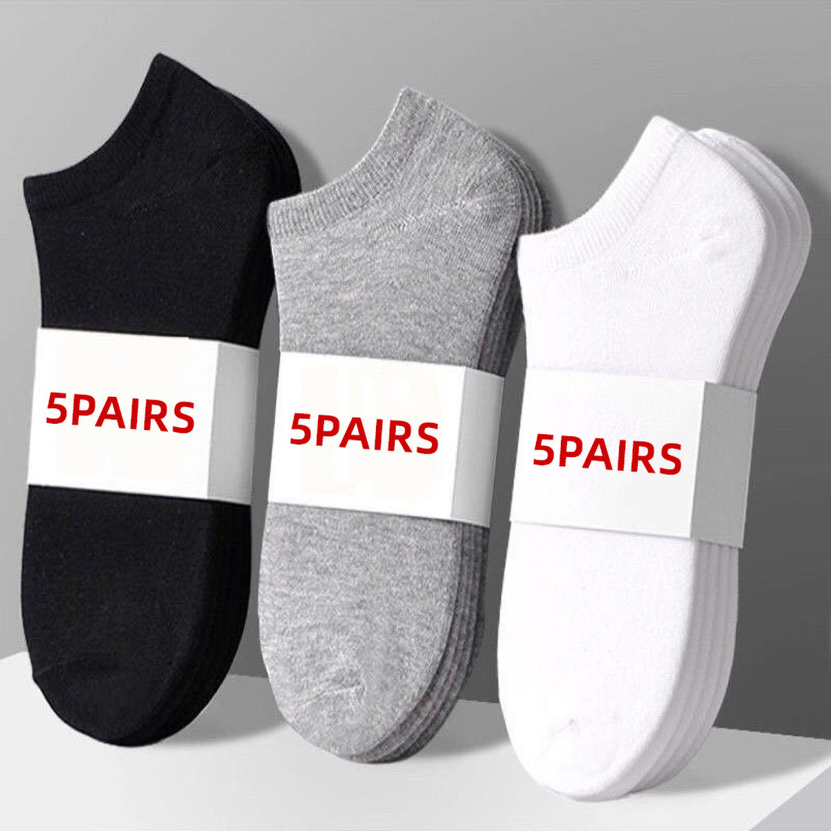 5 Pairs Unisex Casual Plain Co - No Show Sock Women recensione e prezzo