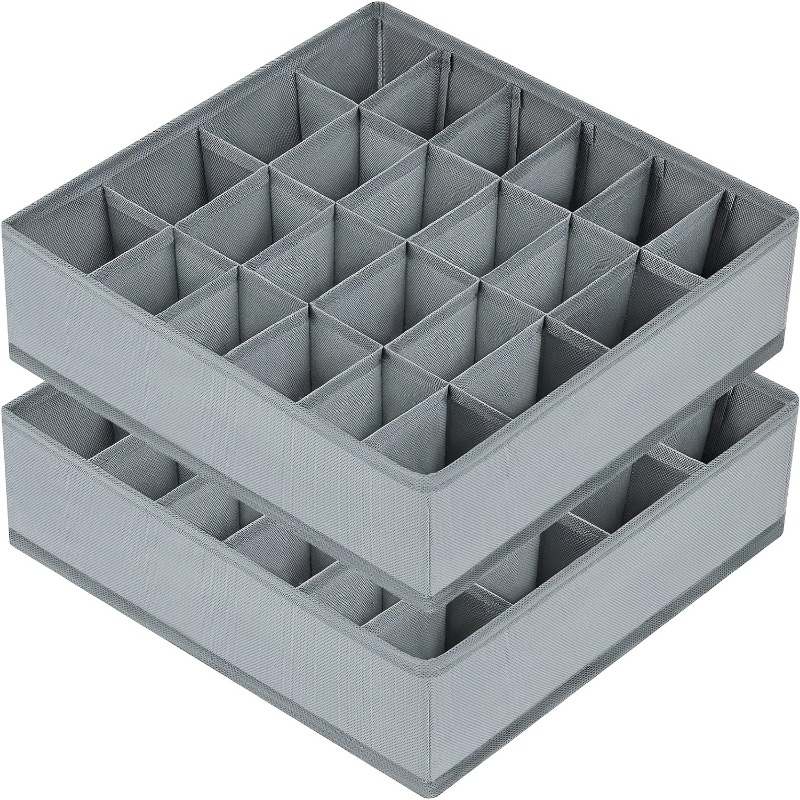 2Pcs 24-Compartment Fabric Soc - Sock Organizer Tray recensione e prezzo