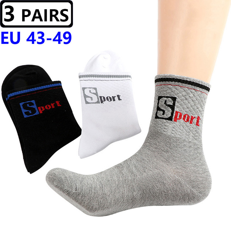 3 Pairs/Pack Big Large Socks E - Cotton Crew Sock Pack recensione e prezzo