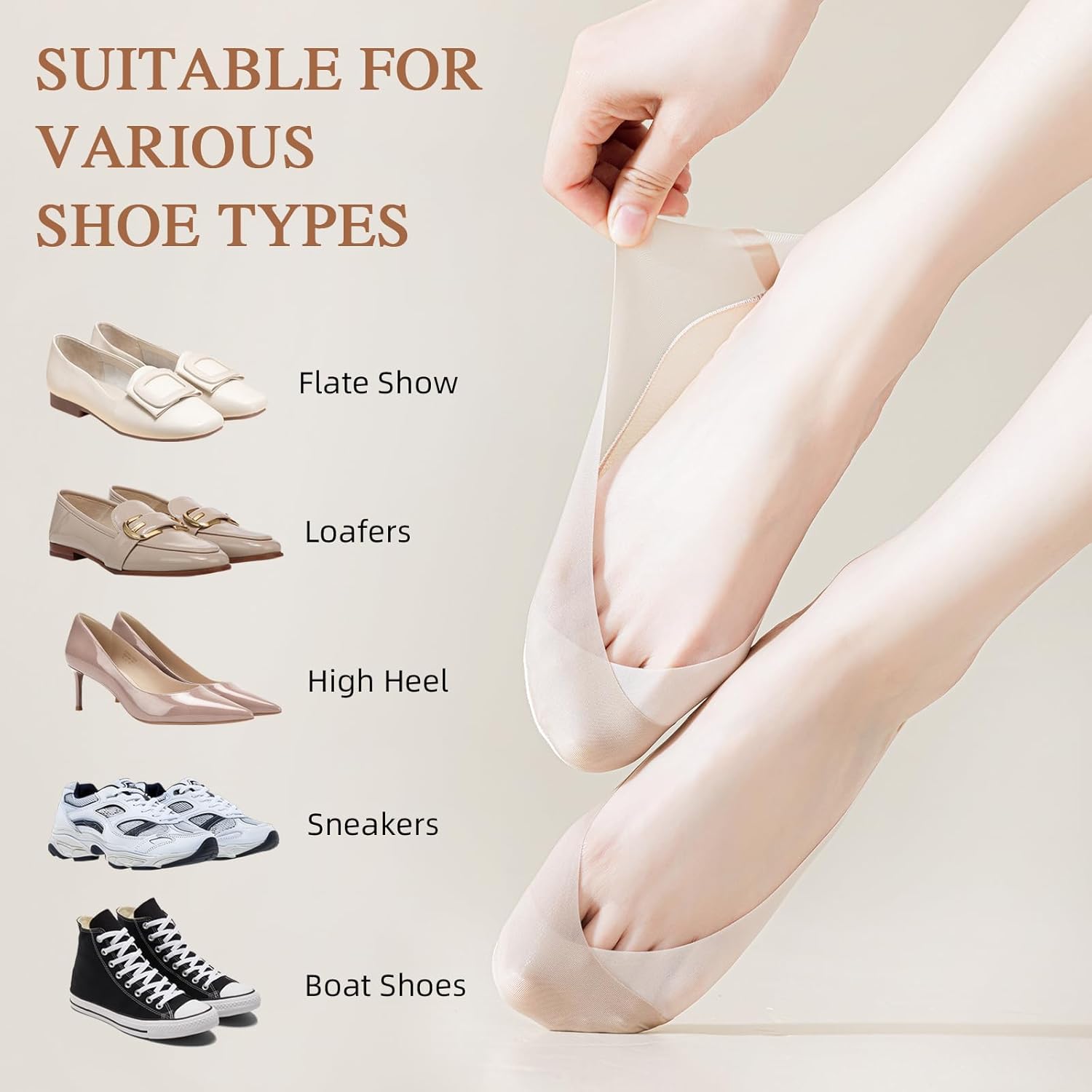 Caudblor 6 Pack Thin No Show S - Invisibility Sock Loafer recensione e prezzo