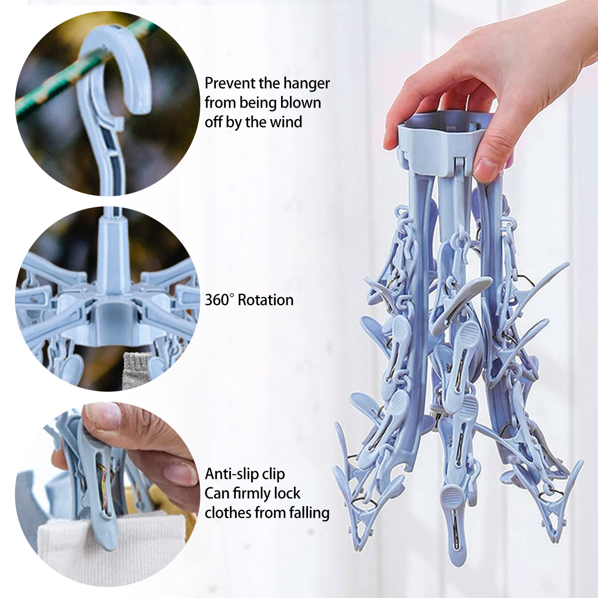 24 Clips Folding Clothes Dryer - Sock Organizer Tray recensione e prezzo