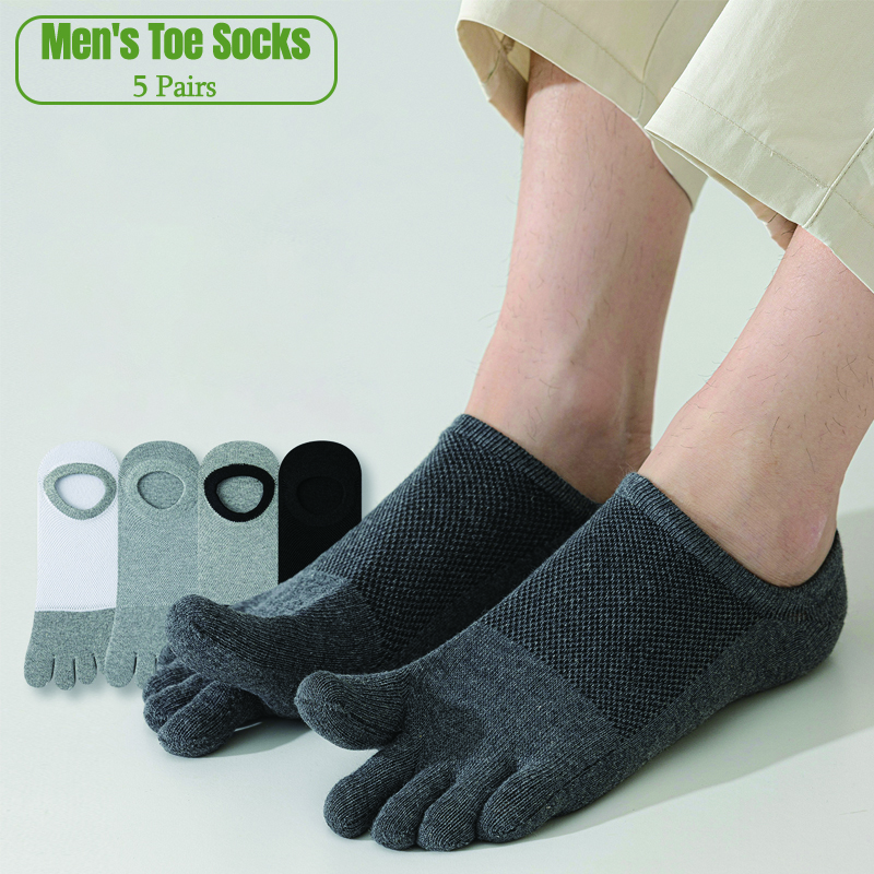 5 Pairs Men's No Show Toe Sock - Toe Sock Split recensione e prezzo