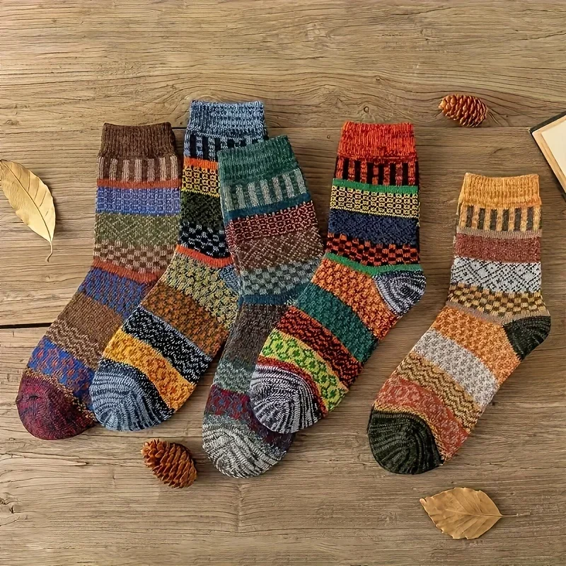 5 pairs of retro ethnic style  - Thermal Sock Winter recensione e prezzo