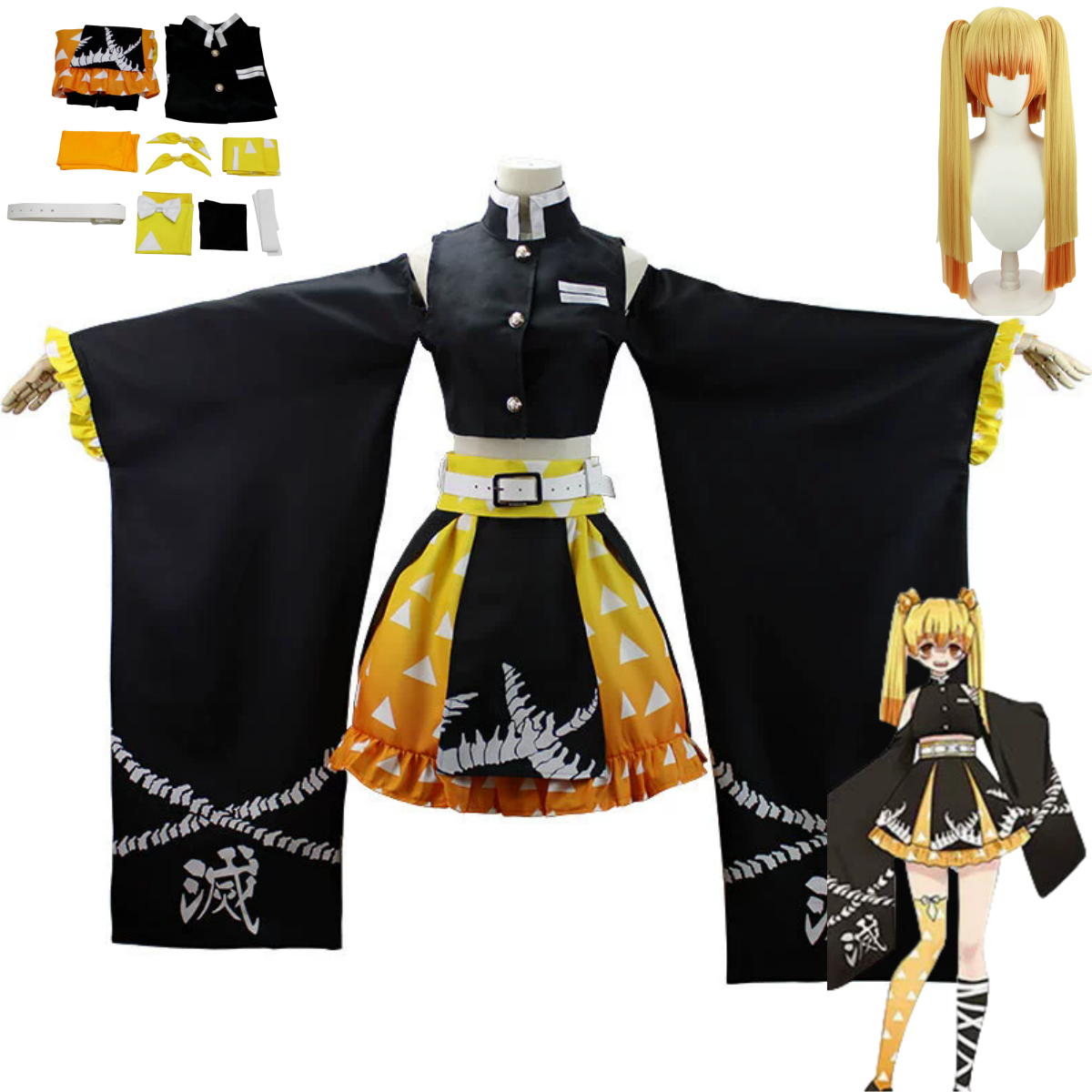 Anime Agatsuma Zenitsu Cosplay - Dress Sock Men recensione e prezzo