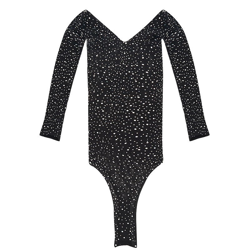 Women Rhinestone Glitter Bodys - Fishnet Stocking Women recensione e prezzo