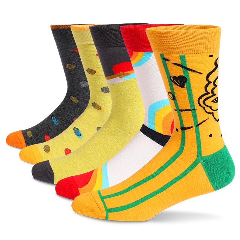 5Pairs Mens Fun Dress Socks, P - Cotton Crew Sock Pack recensione e prezzo