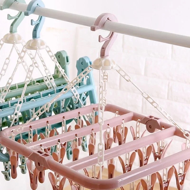 32 Clips Folding Clothes Dryer - Sock Organizer Tray recensione e prezzo