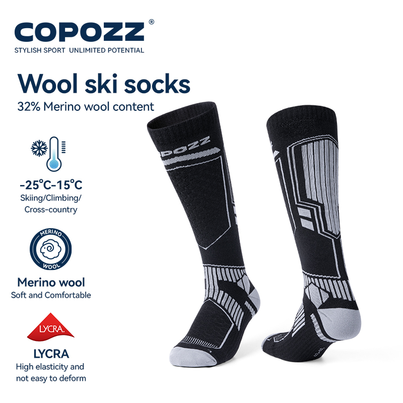 COPOZZ Merino Wool Winter Ski  - Thermal Sock Winter recensione e prezzo