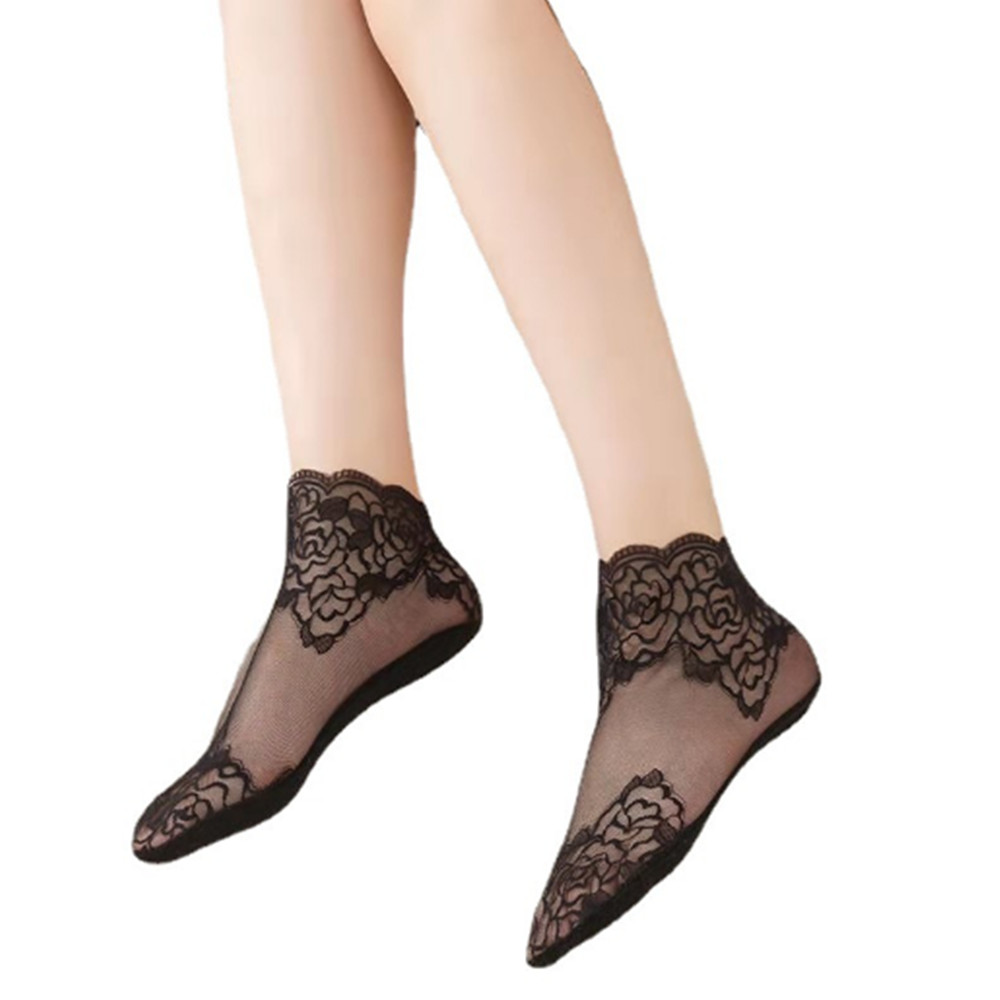 woman Lace rose thin socks Loa - Invisibility Sock Loafer recensione e prezzo