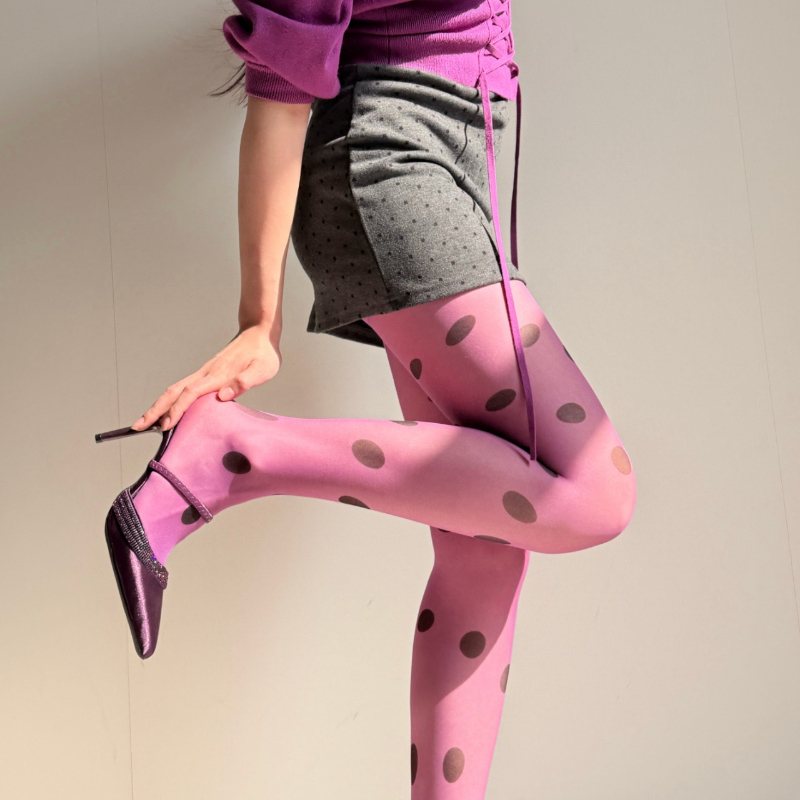 Retro Polka Dot Sheer Tights f - Tights Pantyhose Sheer recensione e prezzo