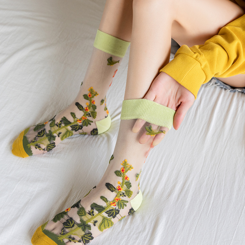 1/4 Pairs Retro Flower Women G - Silk Sock Bamboo recensione e prezzo