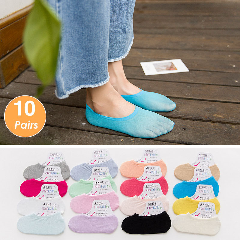 5 Pairs 10PCS Women Socks Nons - Invisibility Sock Loafer recensione e prezzo