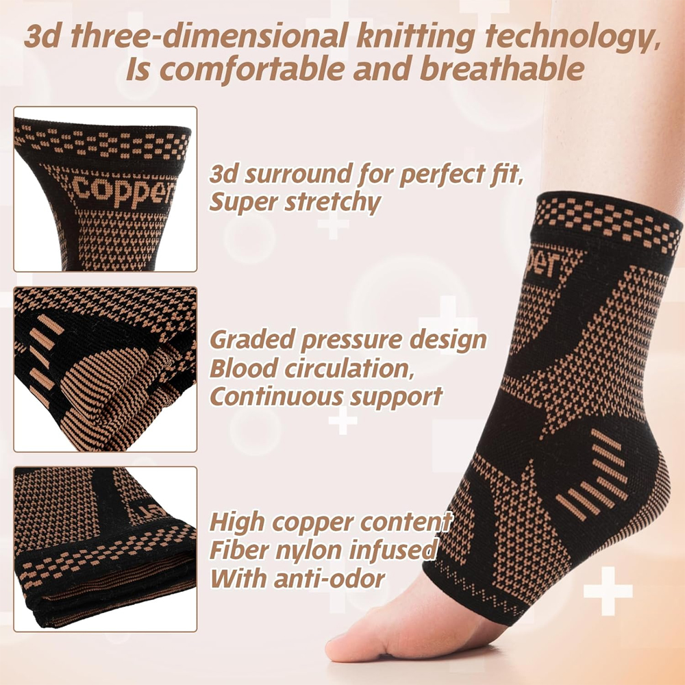 2PCS Copper Ankle Brace Suppor - Ankle Brace Sock recensione e prezzo