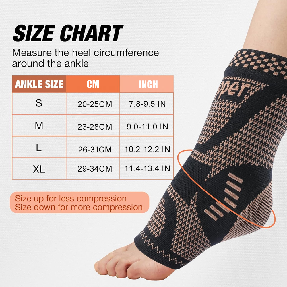 2PCS Copper Ankle Brace Suppor - Ankle Brace Sock recensione e prezzo