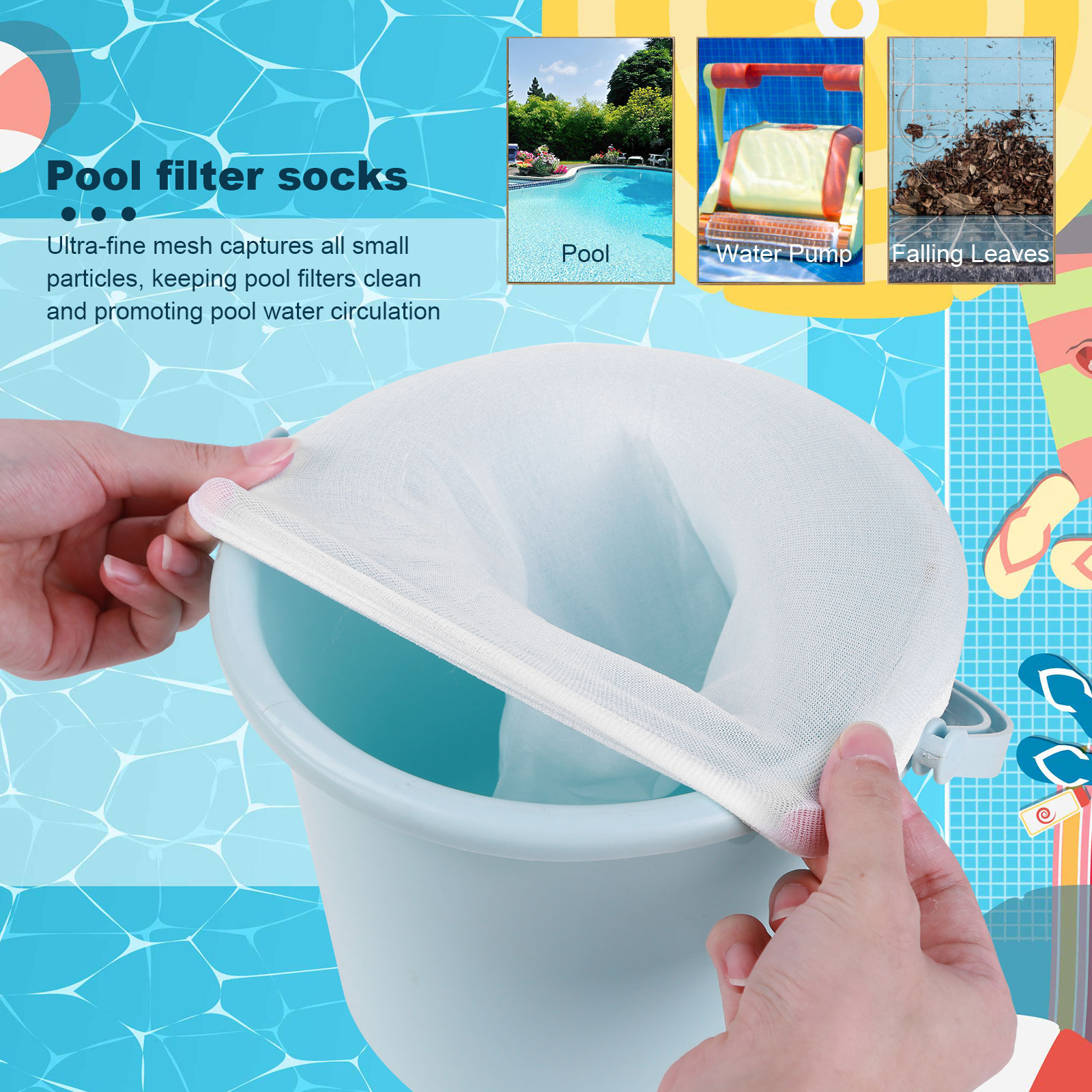 100-5PCS Pool Skimmer Socks El - Sock Organizer Tray recensione e prezzo
