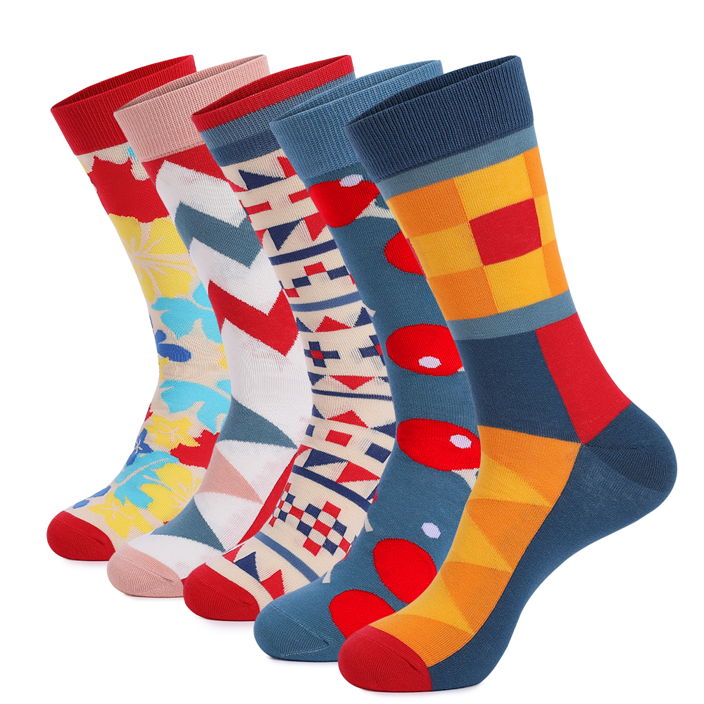 5Pairs Mens Fun Dress Socks, P - Cotton Crew Sock Pack recensione e prezzo