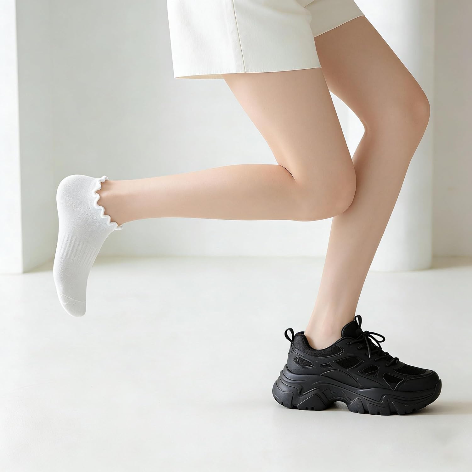 Cute Ruffle Ankle Socks for Wo - Silk Sock Bamboo recensione e prezzo