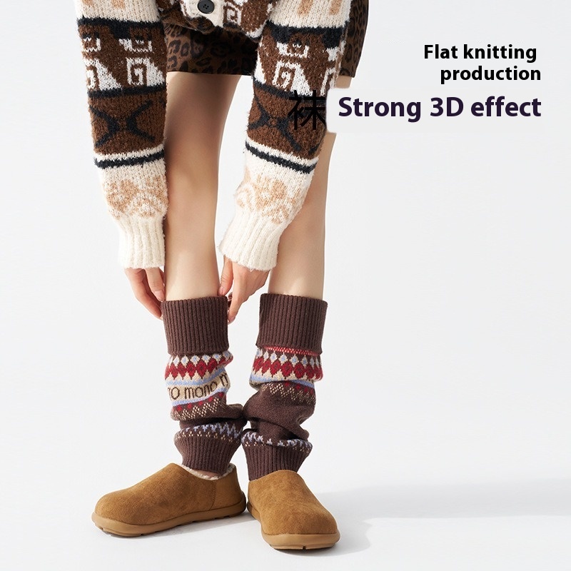 ​Fair Isle Knitted Leg Warmers - Boot Sock Slouchy recensione e prezzo