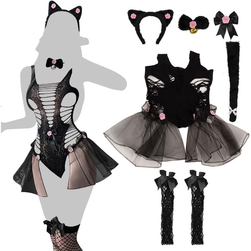Women Sexy Lingerie Cosplay Ca - Fishnet Stocking Women recensione e prezzo