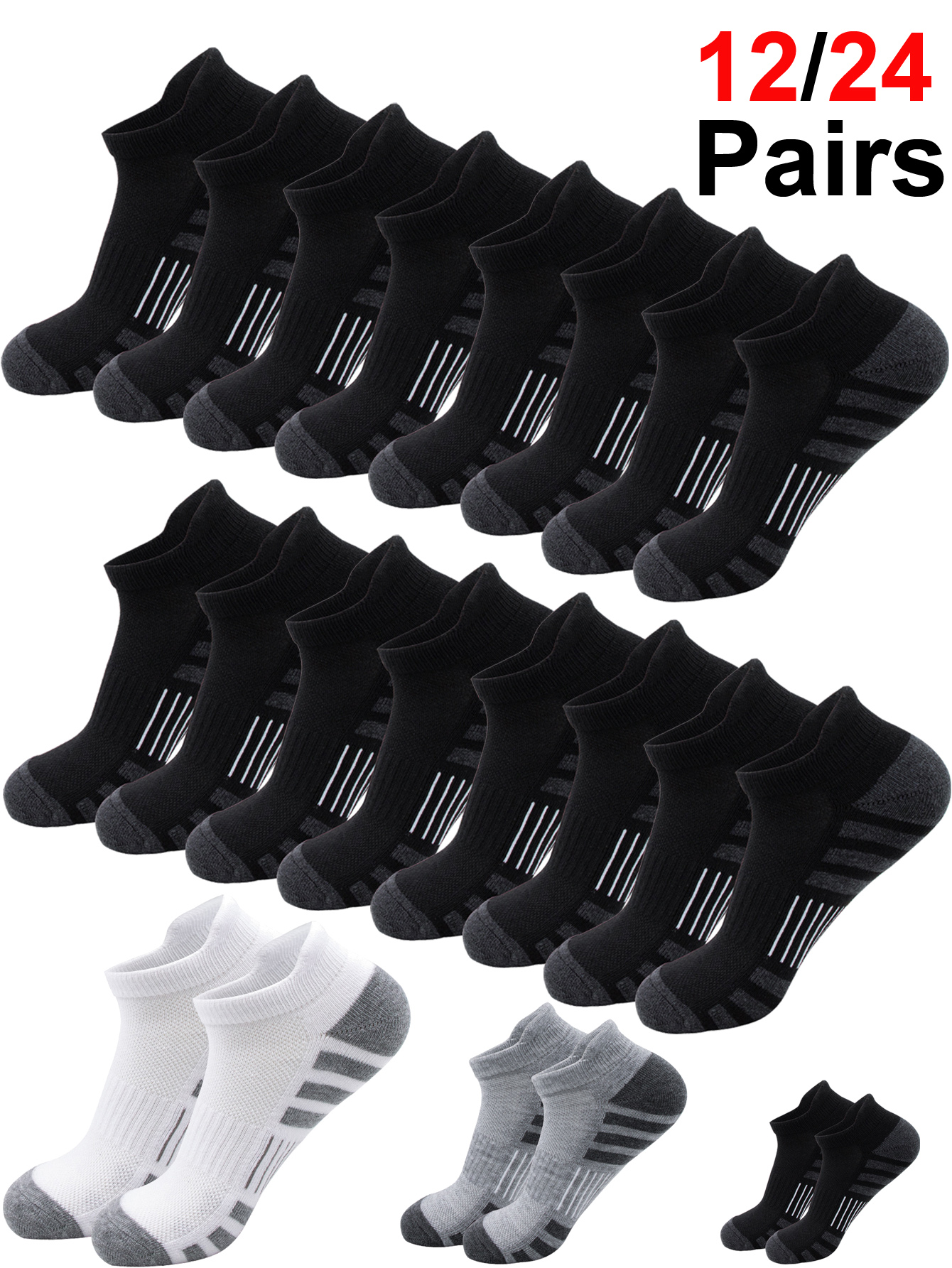 12/24 Pairs Cushioned Breathab - Athletic Sock Cushion recensione e prezzo