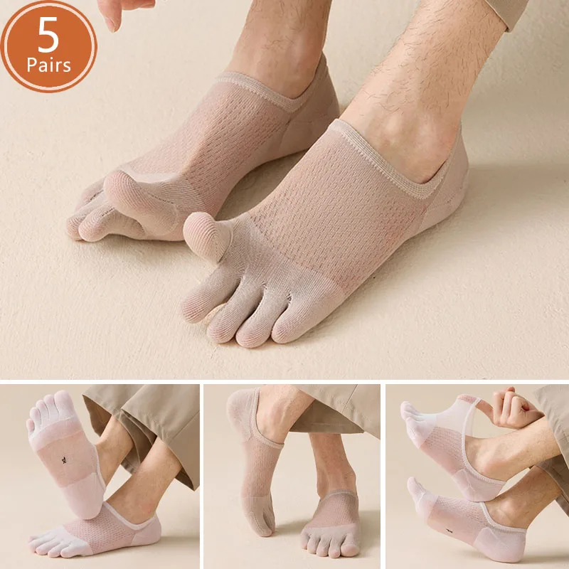 5 Pairs Man Summer Thin Toe So - Ankle Sock Low Cut recensione e prezzo