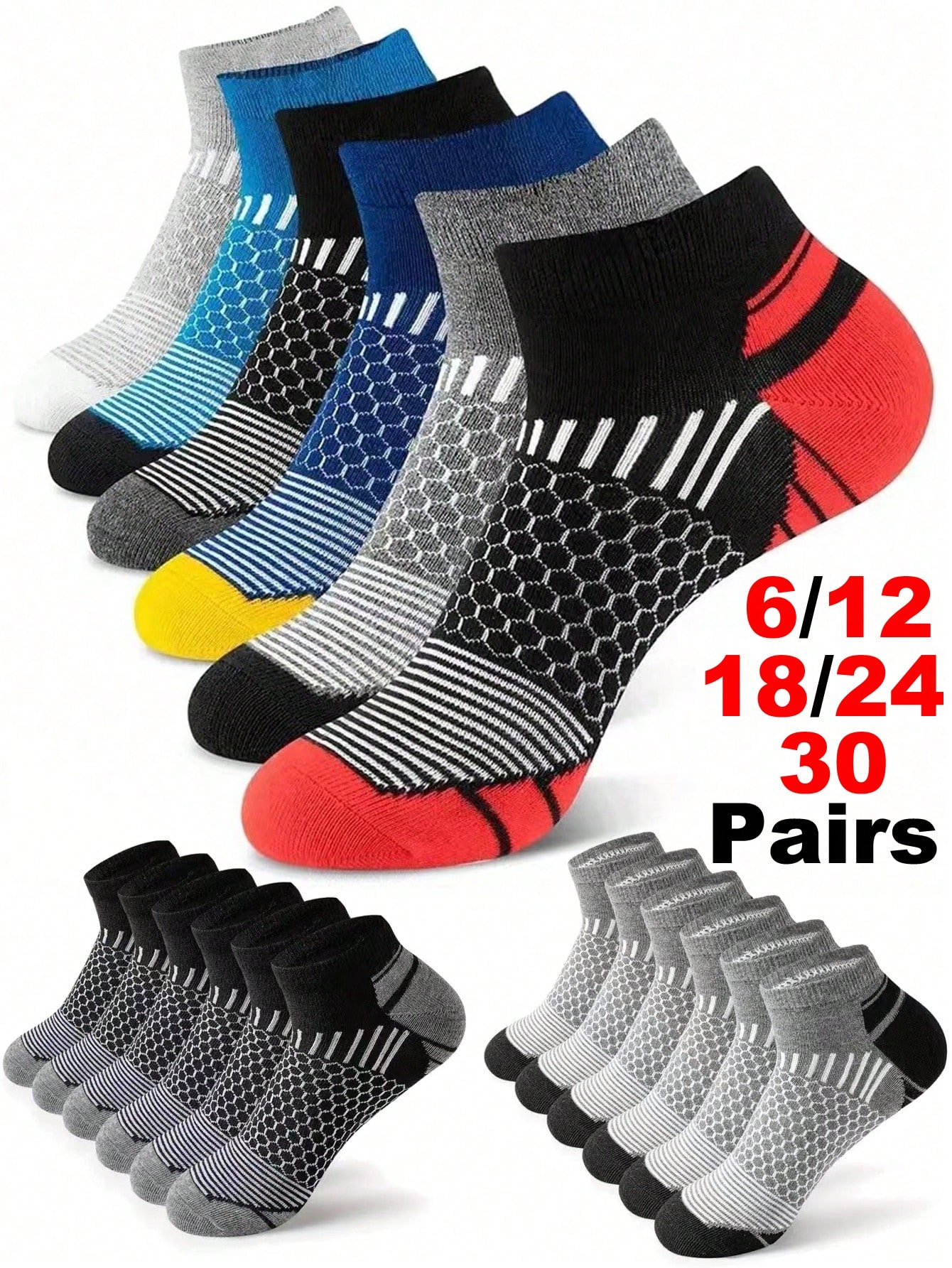12Pairs Men's Athletic Socks A - Ankle Sock Low Cut recensione e prezzo