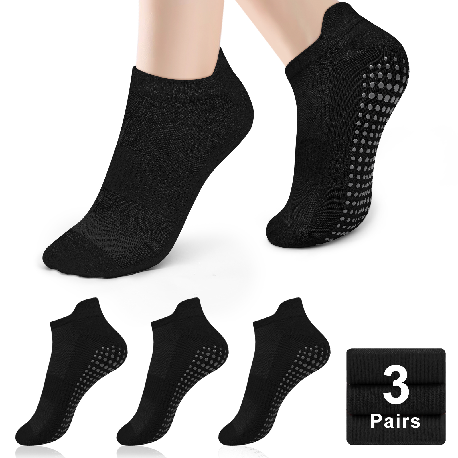 3 Pairs Yoga Socks Women Cotto - No Show Sock Women recensione e prezzo